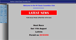 Desktop Screenshot of niclassicscramblesclub.com